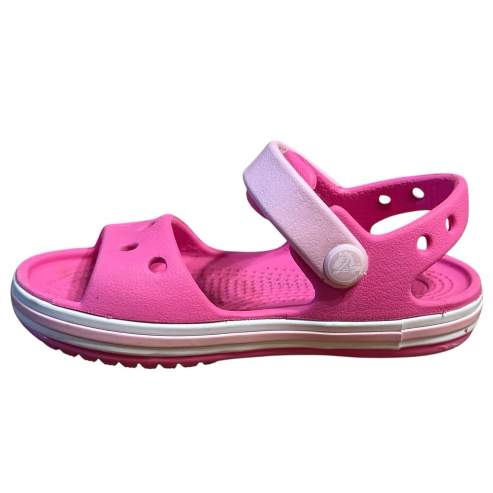 Crocs Girls Pink Sandals C6 Toddler Classic Croslite Summer Water Shoes - Picture 7 of 8
